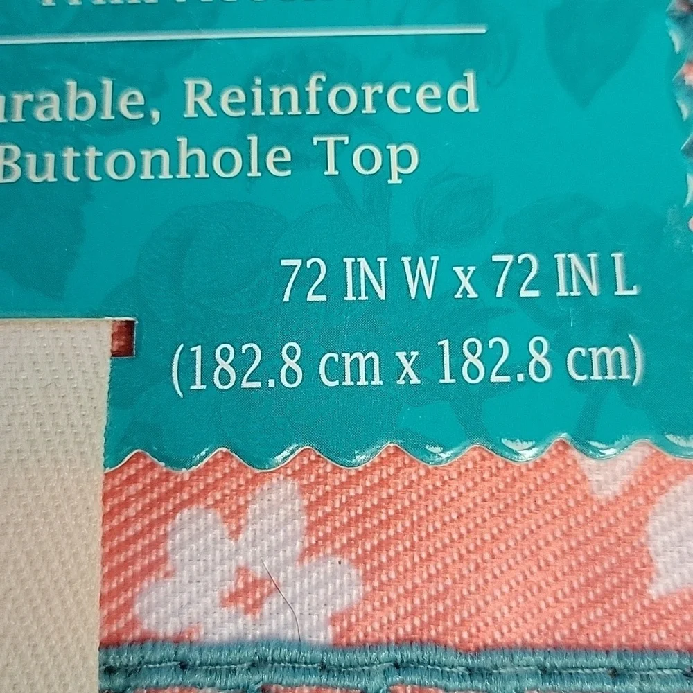 The Pioneer Woman Coral Teal Shower Curtain 72